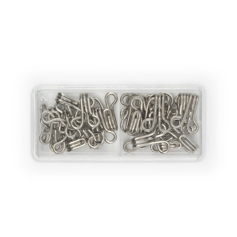 Chargez l'image dans la visionneuse de la galerie, 90-3-65|Dritz Hooks & Eyes, 14 pc, Nickel, Size 3