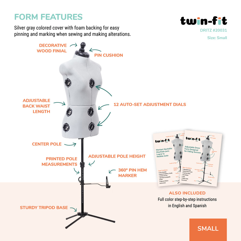 Chargez l'image dans la visionneuse de la galerie, 20031|Dritz Twin-Fit Adjustable Dress Form, Small