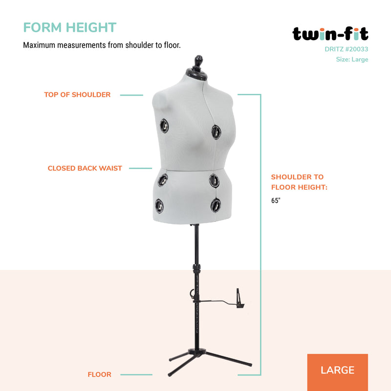 Chargez l'image dans la visionneuse de la galerie, 20033|Dritz Twin-Fit Adjustable Dress Form, Large