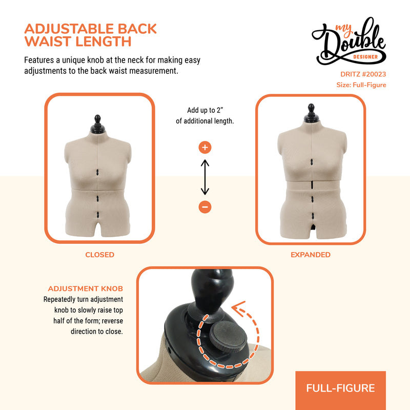 Chargez l'image dans la visionneuse de la galerie, 20023|Dritz My Double Designer Adjustable Dress Form, Full-Figure