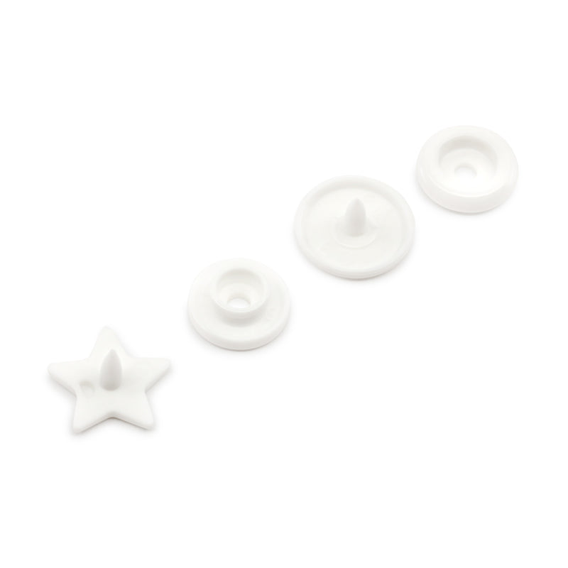 Chargez l'image dans la visionneuse de la galerie, 984-S-9|Dritz Plastic Color Star Snaps, 12 Sets, White