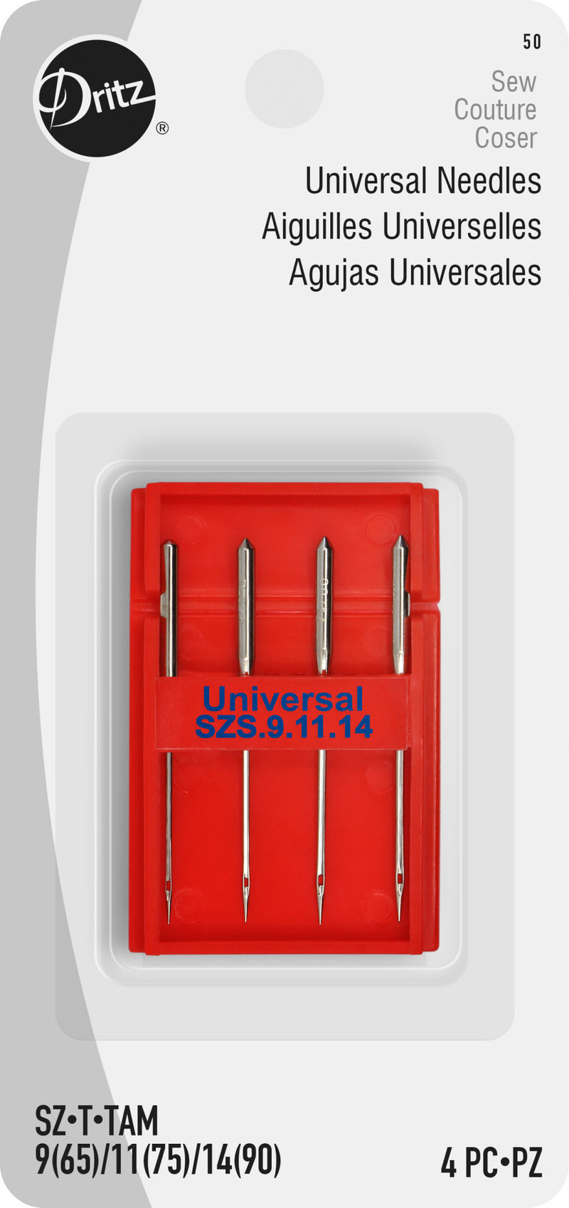 Chargez l'image dans la visionneuse de la galerie, 50|Dritz Universal Machine Needles, Assorted Sizes, 4 pc
