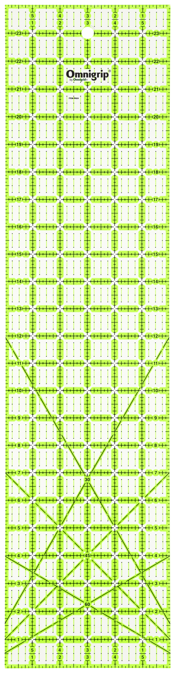 Chargez l'image dans la visionneuse de la galerie, RN24|Omnigrid Omnigrip Non-Slip Rectangle Ruler, Neon, 6" x 24"