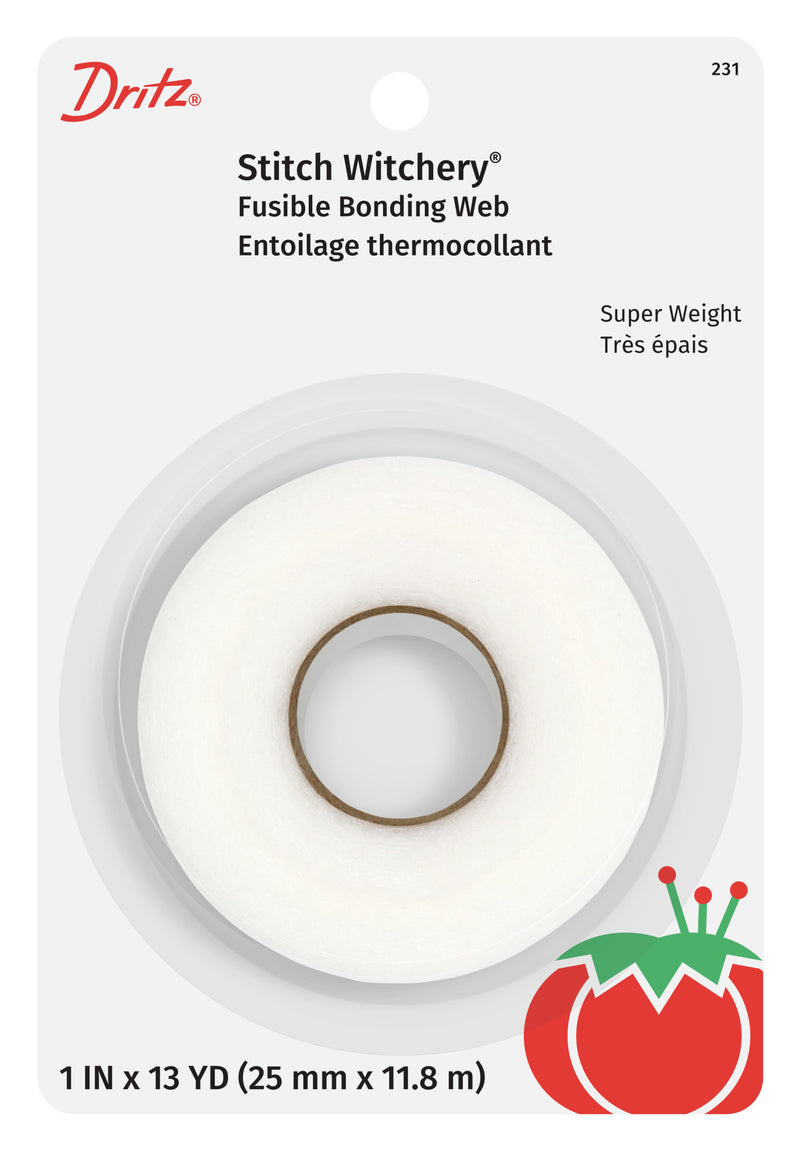 Chargez l'image dans la visionneuse de la galerie, 231|Dritz 1" Stitch Witchery Fusible Bonding Web, Super Weight, White, 13 yd