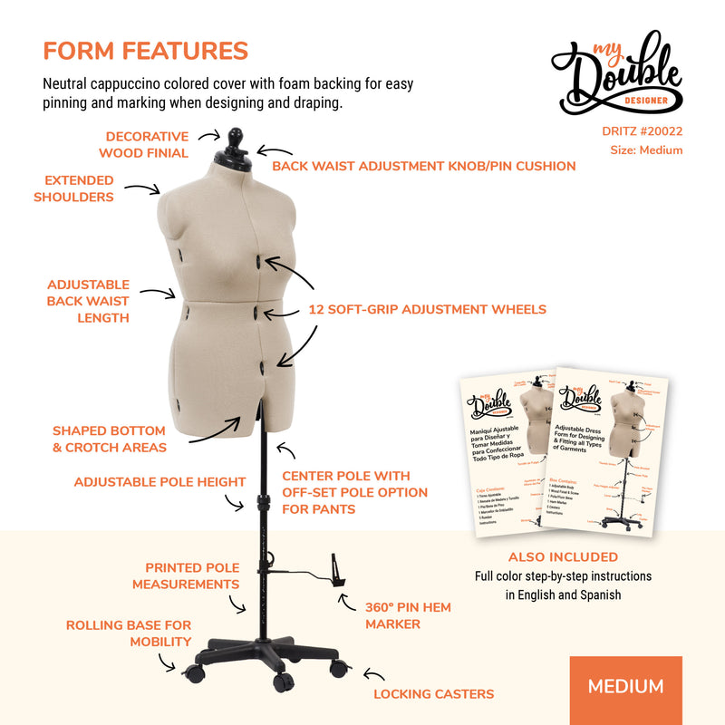 Chargez l'image dans la visionneuse de la galerie, 20022|Dritz My Double Designer Adjustable Dress Form, Medium