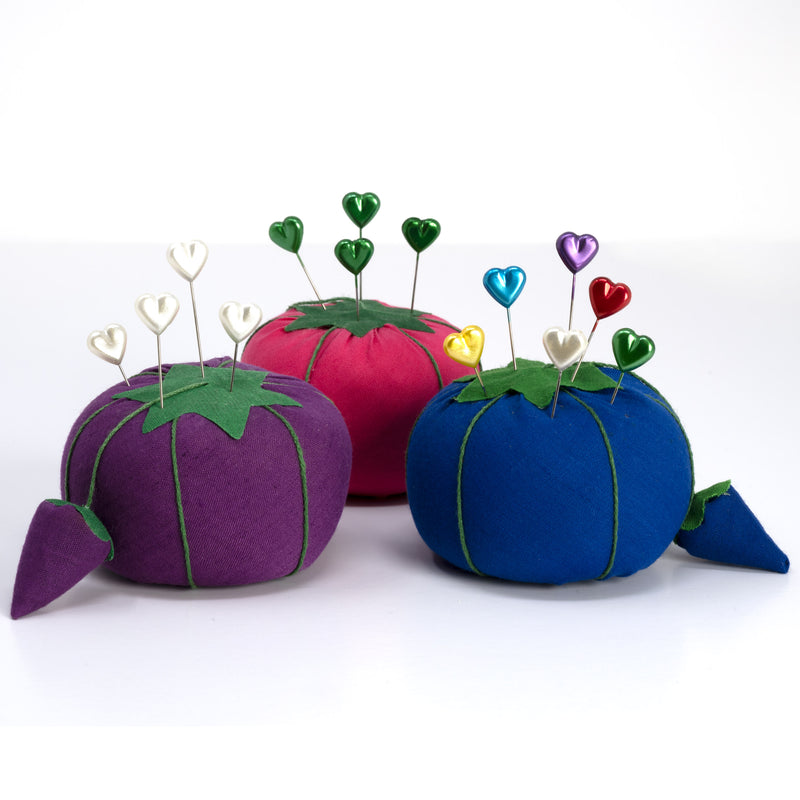 Chargez l'image dans la visionneuse de la galerie, 737|Dritz 2-3/4" Tomato Pin Cushion with Strawberry Emery, Assorted Colors