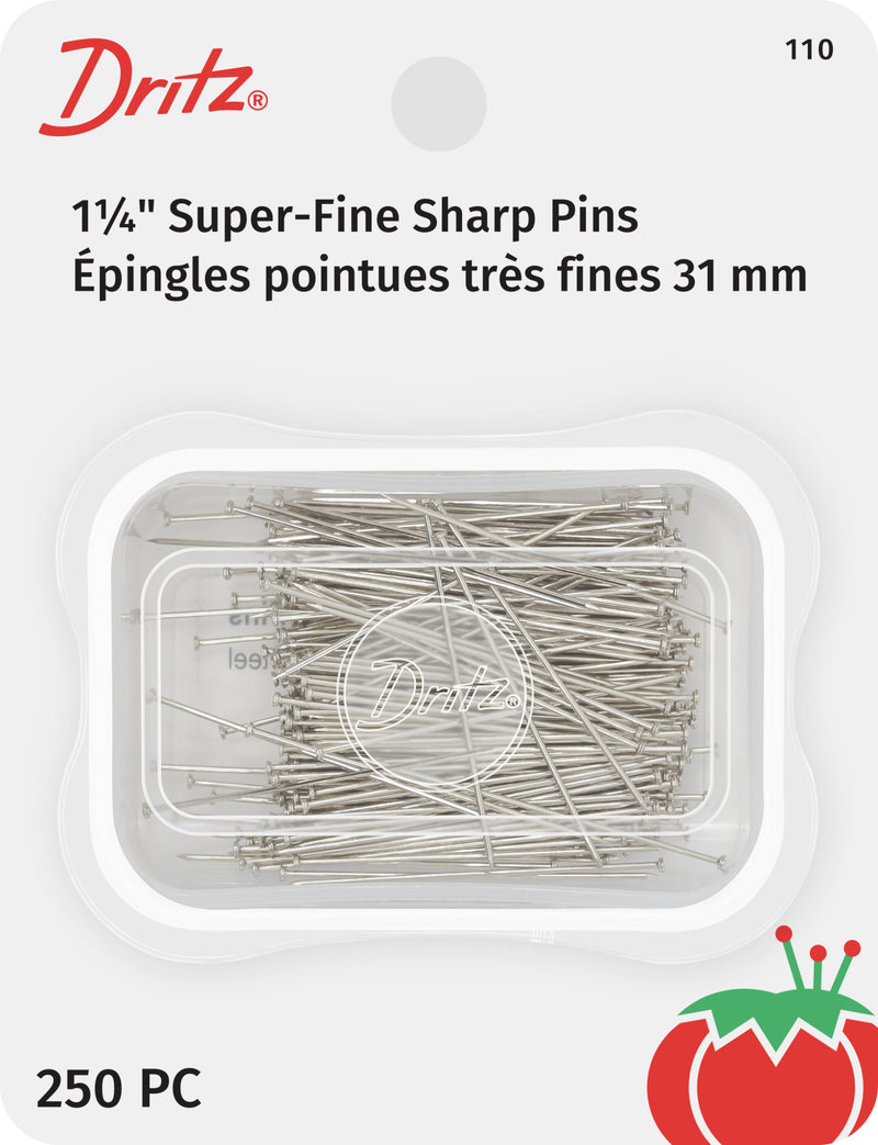 Chargez l'image dans la visionneuse de la galerie, 110|Dritz 1-1/4" Super Sharp Fine Pins, Nickel, 250 pc