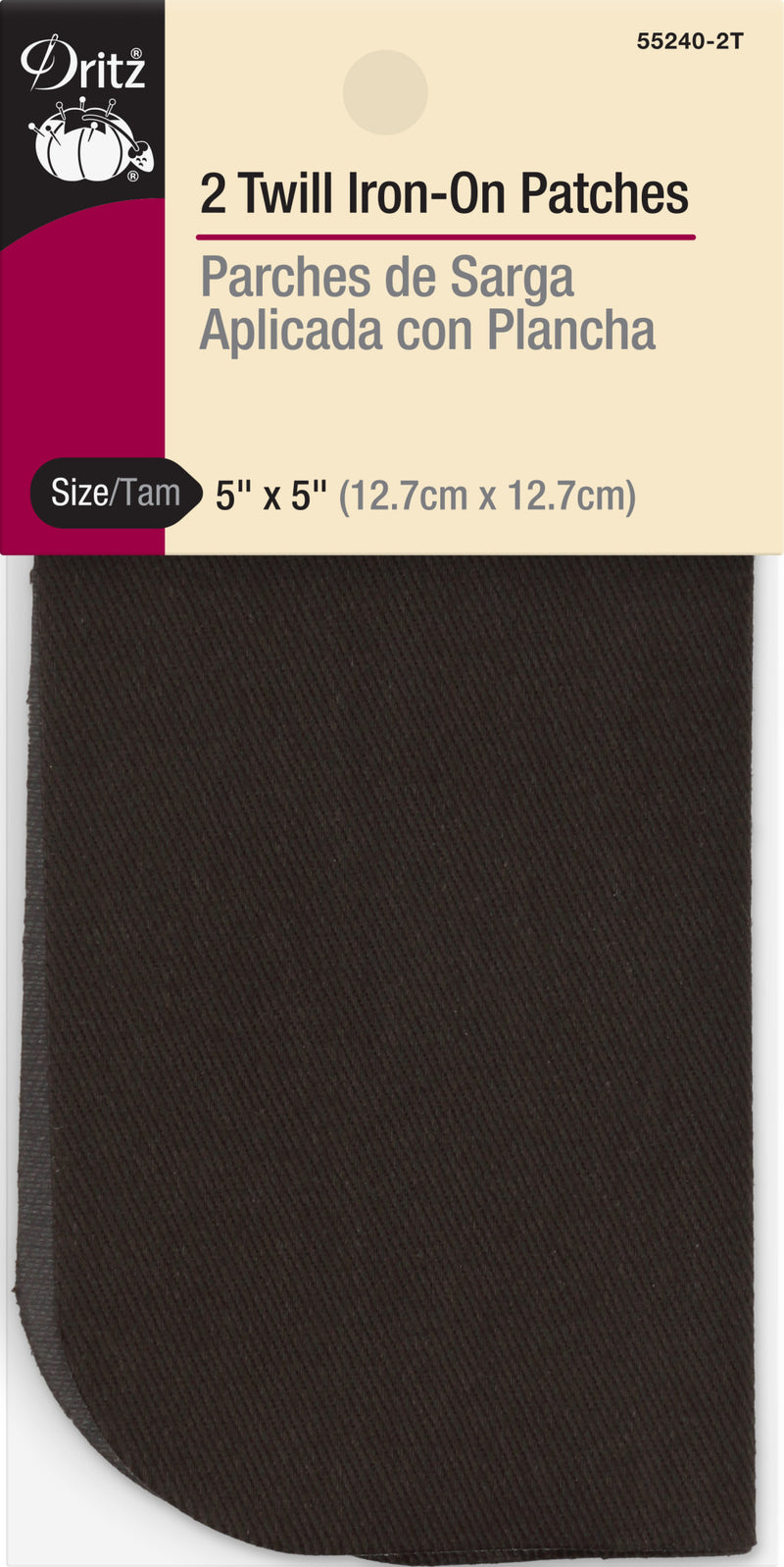 Chargez l'image dans la visionneuse de la galerie, 55240-2T|Dritz Twill Iron-On Patches, 5" x 5", 2 pc, Brown