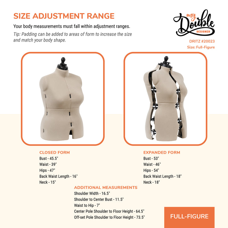 Chargez l'image dans la visionneuse de la galerie, 20023|Dritz My Double Designer Adjustable Dress Form, Full-Figure
