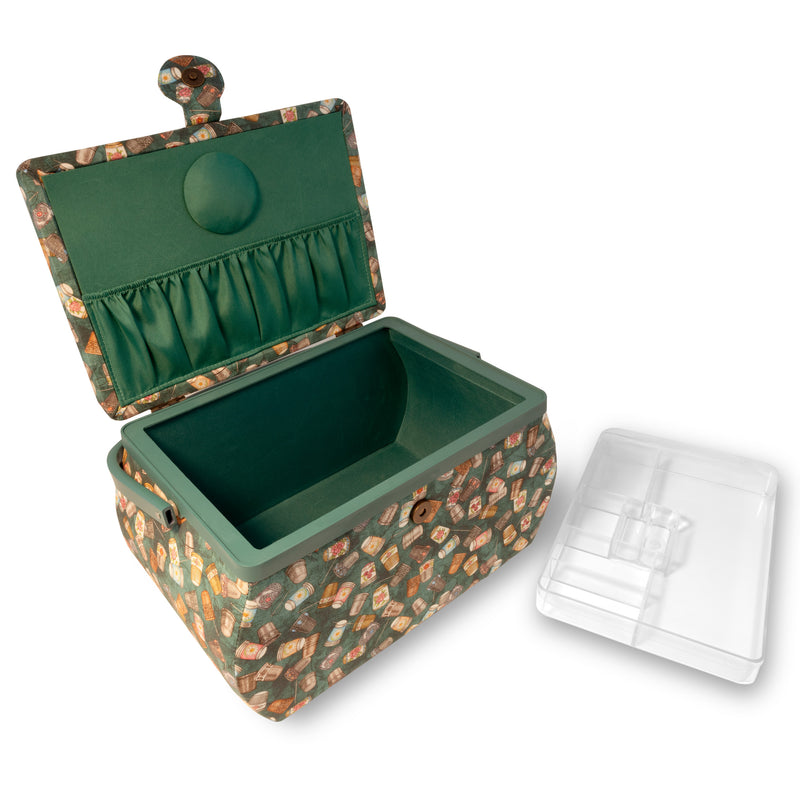 Cargue la imagen en el visor de la galería, ZC1237F3|Dritz Curved Sewing Basket, Large