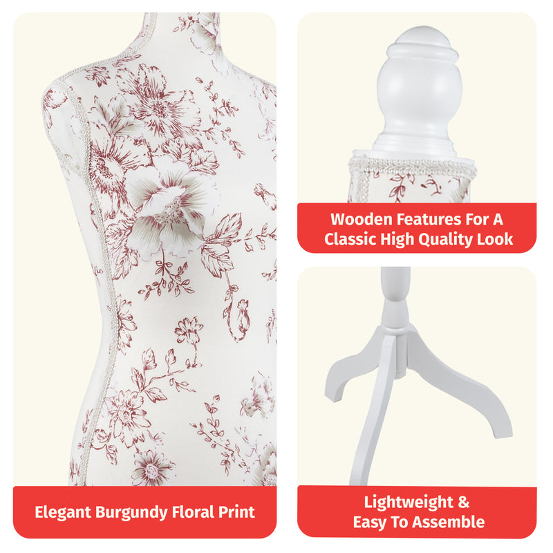 Chargez l'image dans la visionneuse de la galerie, 653158|Dritz Dress Form Mannequin, Floral Print, US Size 6