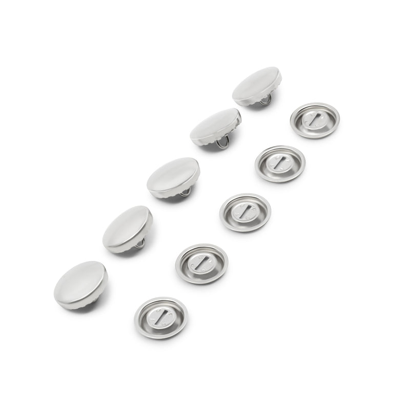 Chargez l'image dans la visionneuse de la galerie, 213-24|Dritz 5/8" Half Ball Cover Buttons, 5 pc, Nickel