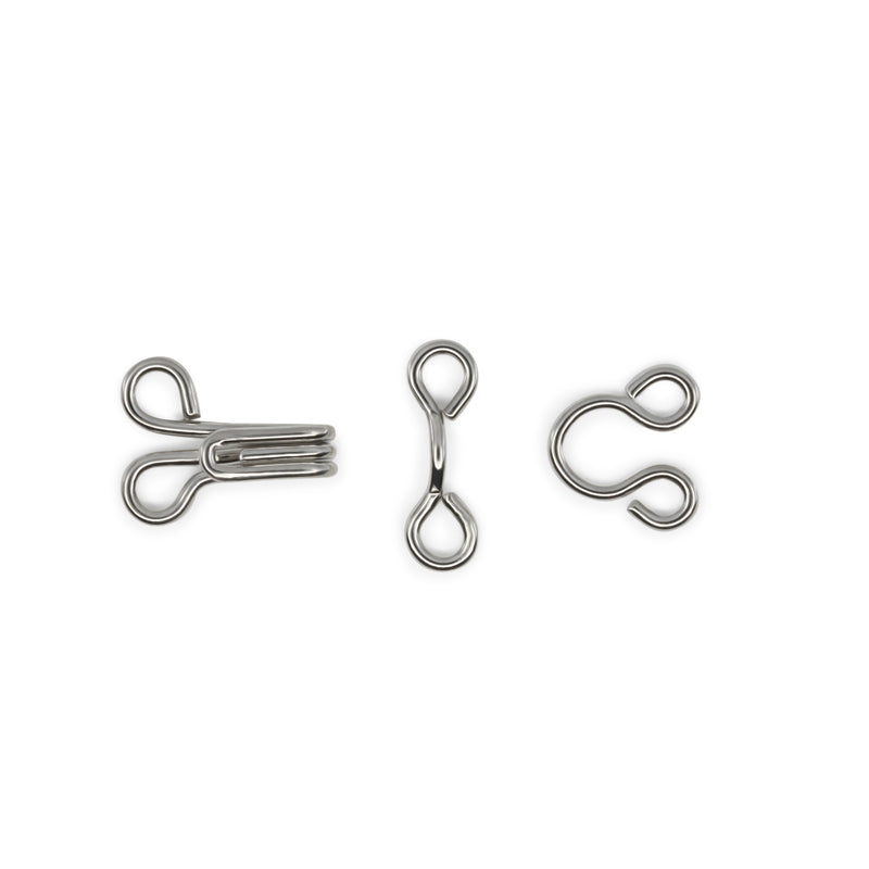 Chargez l'image dans la visionneuse de la galerie, BK103|Dritz Hooks & Eyes, Size 1, 96 Sets, Nickel