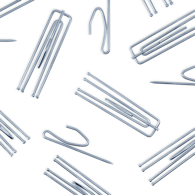 Chargez l'image dans la visionneuse de la galerie, 44323|Dritz Short Neck Pleater Hooks, Silver, 14 pc