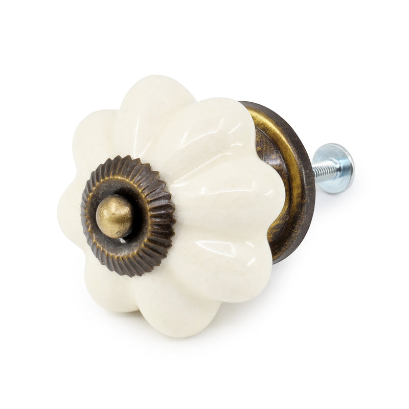 Chargez l'image dans la visionneuse de la galerie, 47016|Dritz Ceramic Scallop Knob, Cream