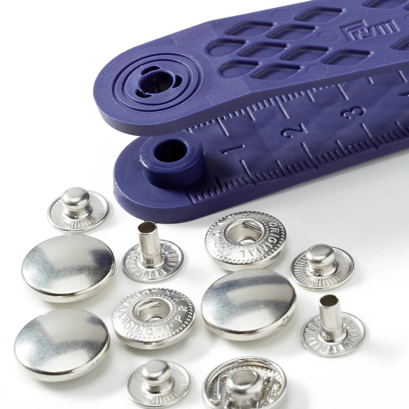 Chargez l'image dans la visionneuse de la galerie, 390301|Prym ANORAK 15 mm silver with tools 10pc
