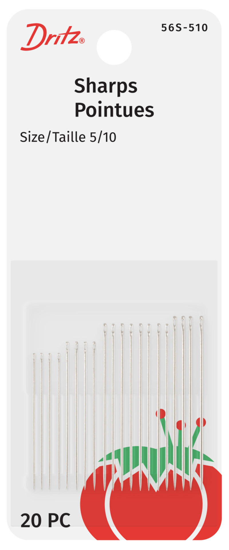 Chargez l'image dans la visionneuse de la galerie, 56S-510|Dritz Sharps Hand Needles, Assorted 5/10, 20 pc