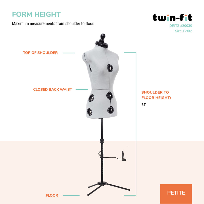 Chargez l'image dans la visionneuse de la galerie, 20030|Dritz Twin-Fit Adjustable Dress Form, Petite
