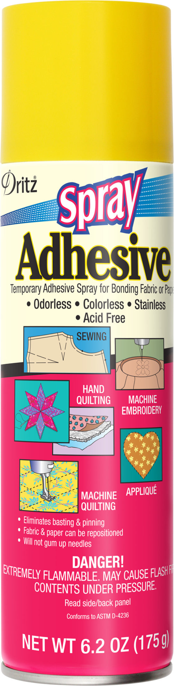Chargez l'image dans la visionneuse de la galerie, 403|Dritz Temporary Spray Adhesive for Bonding Fabric or Paper, Clear, 6.2 oz.