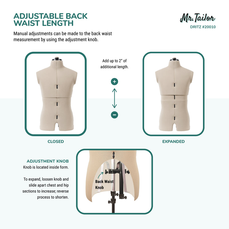 Chargez l'image dans la visionneuse de la galerie, 20010|Dritz Mr. Tailor Adjustable Male Form