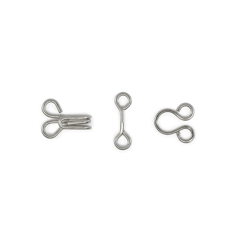 Chargez l'image dans la visionneuse de la galerie, BK102|Dritz Hooks & Eyes, Size 2, 96 Sets, Nickel