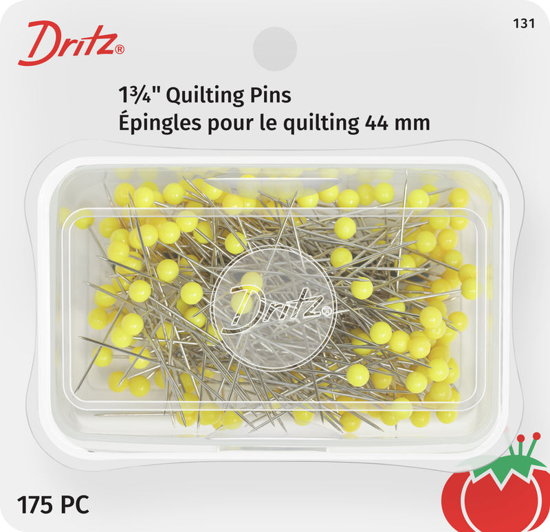 Chargez l'image dans la visionneuse de la galerie, 131|Dritz 1-3/4" Quilting Pins, Yellow, 175 pc