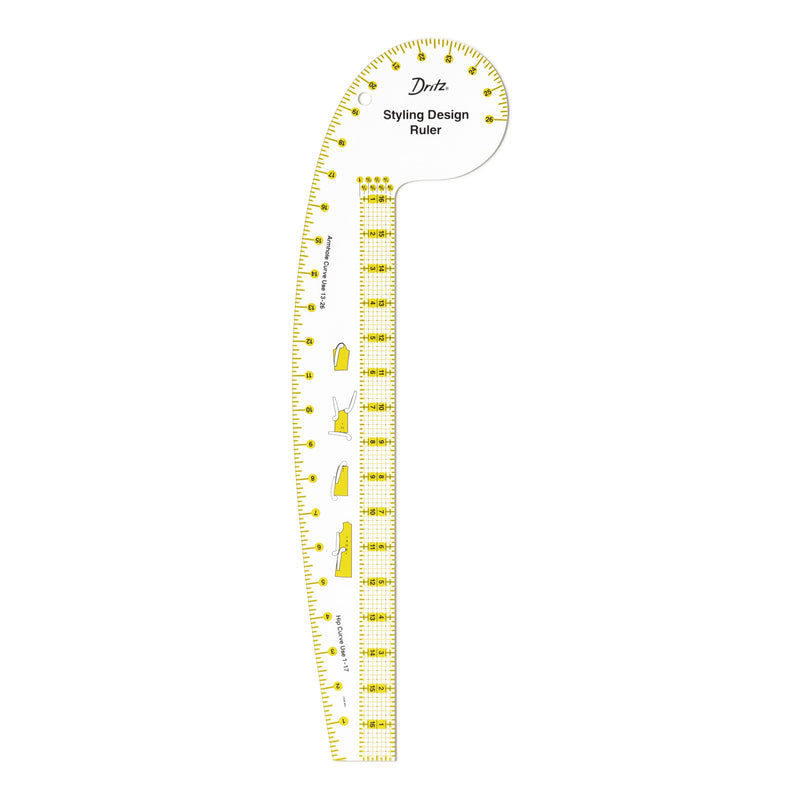 Chargez l'image dans la visionneuse de la galerie, 855|Dritz Design Ruler Trio, 3 Sewing Rulers, Clear