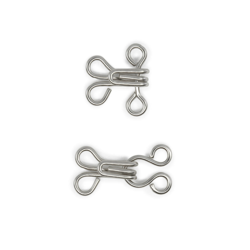 Chargez l'image dans la visionneuse de la galerie, BK102|Dritz Hooks & Eyes, Size 2, 96 Sets, Nickel