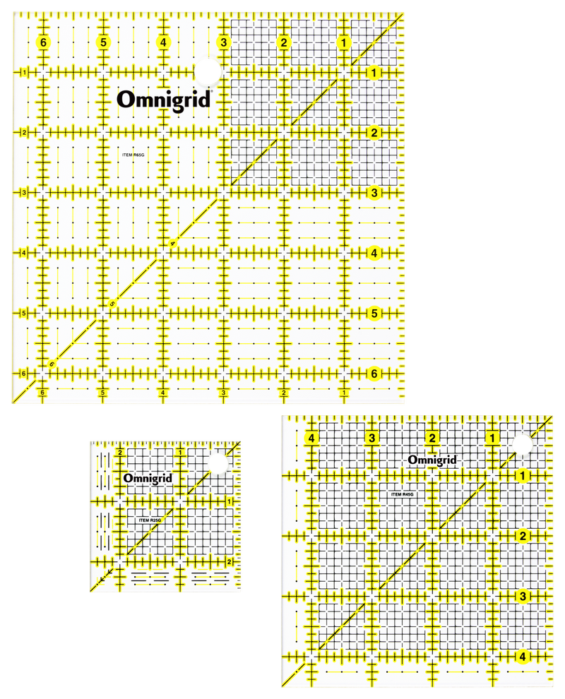 Chargez l'image dans la visionneuse de la galerie, R2465|Omnigrid Square Ruler Value Pack (2-1/2", 4-1/2", 6-1/2")