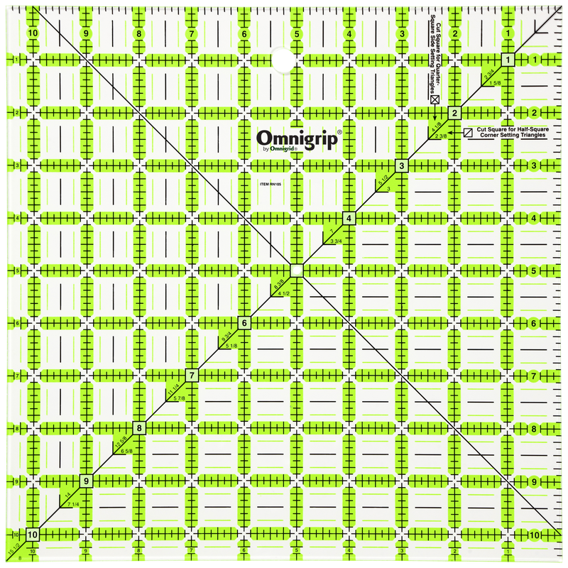 Chargez l'image dans la visionneuse de la galerie, RN105|Omnigrid Omnigrip Non-Slip Square Ruler, Neon, 10-1/2" x 10-1/2"