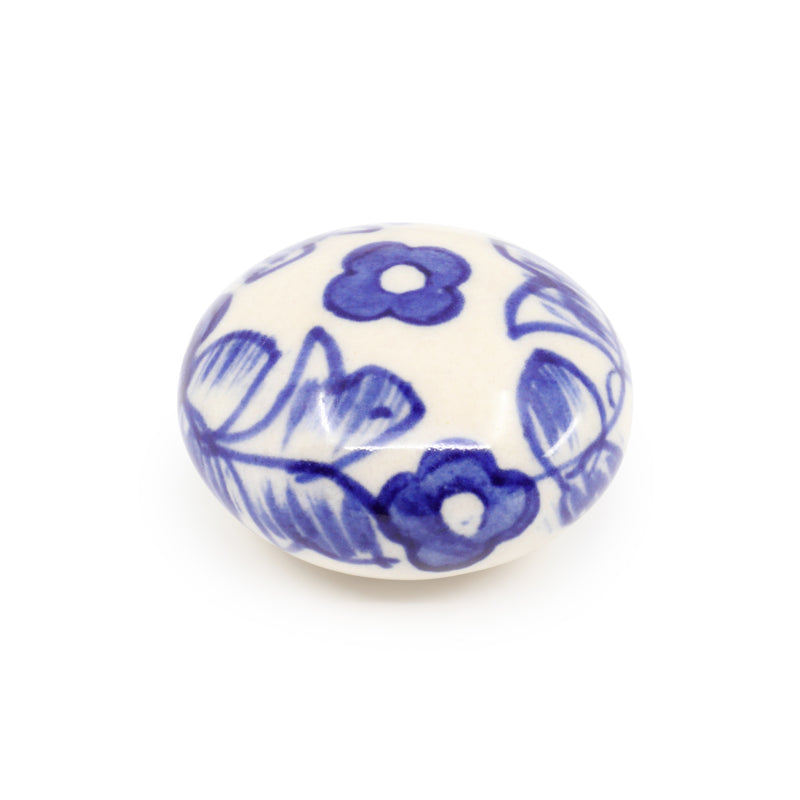 Chargez l'image dans la visionneuse de la galerie, 47048|Dritz Ceramic Small Delft Ball Knob, Blue & White