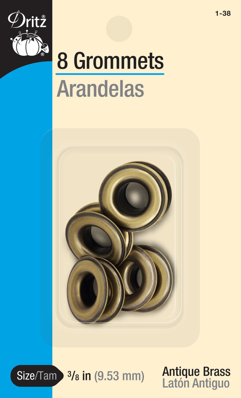 Chargez l'image dans la visionneuse de la galerie, 1-38|Dritz 3/8" Grommets, 8 pc, Antique Brass