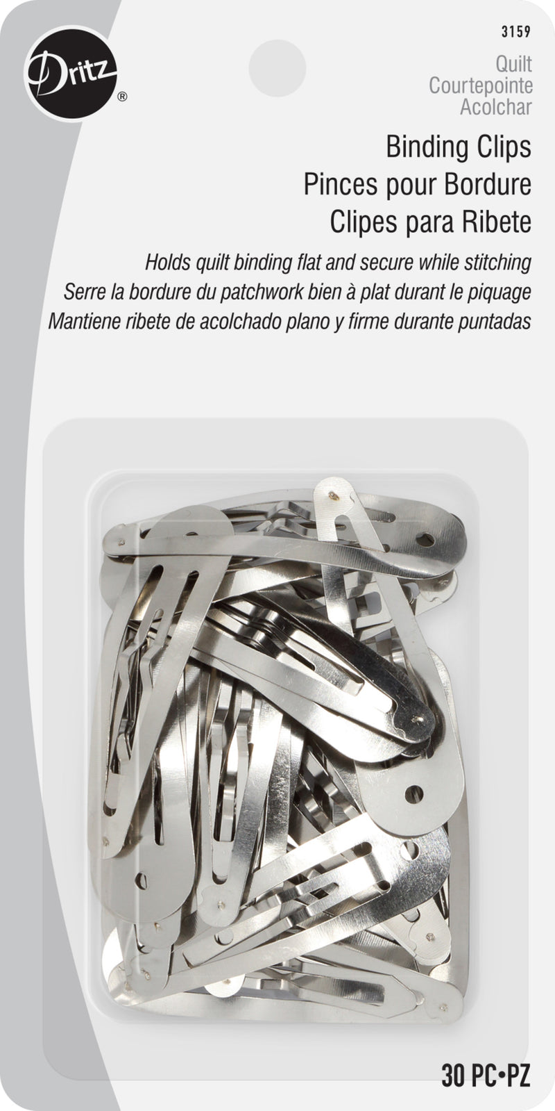 Chargez l'image dans la visionneuse de la galerie, 3159|Dritz Binding Clips, Silver, 30 pc