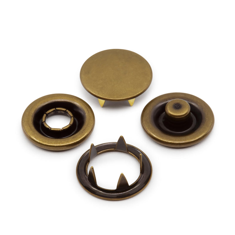 Chargez l'image dans la visionneuse de la galerie, BK116|Dritz 5∕8" Long Prong Snaps & Tools, 36 Sets, Antique brass