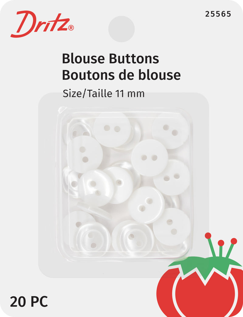 Chargez l'image dans la visionneuse de la galerie, 25565|Dritz Blouse Buttons, White Pearl, 11mm, 20 PC