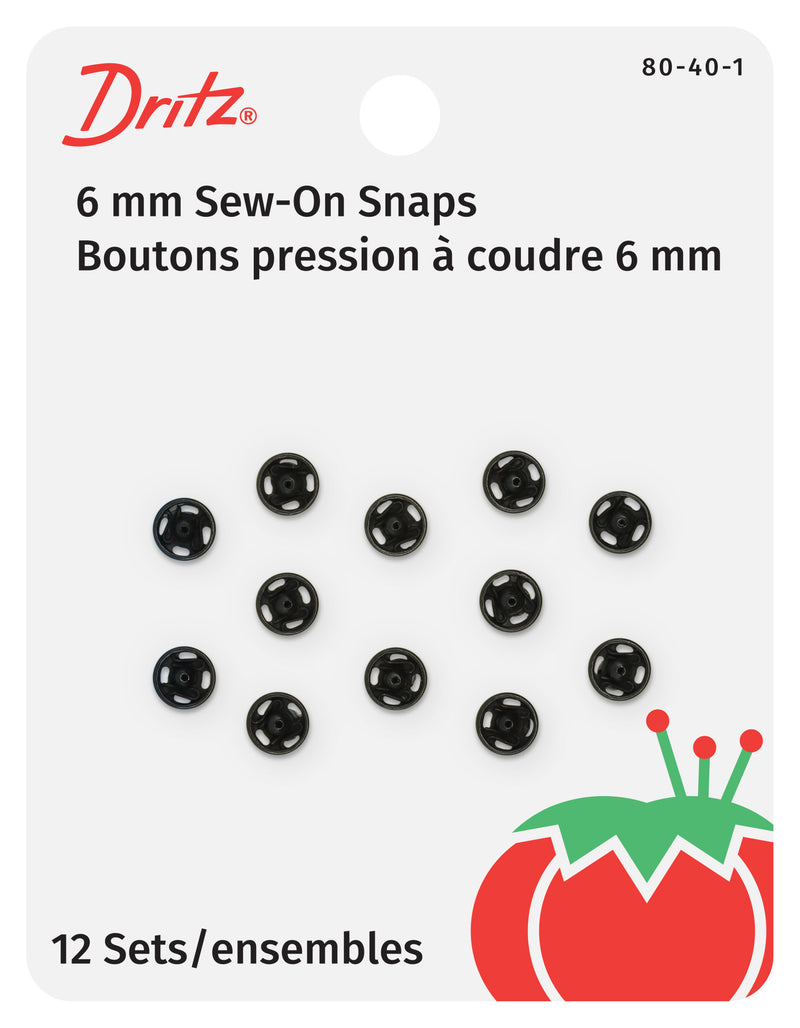 Chargez l'image dans la visionneuse de la galerie, 80-40-1|Dritz Sew-On Snaps, 12 Sets, Size 4/0, Black
