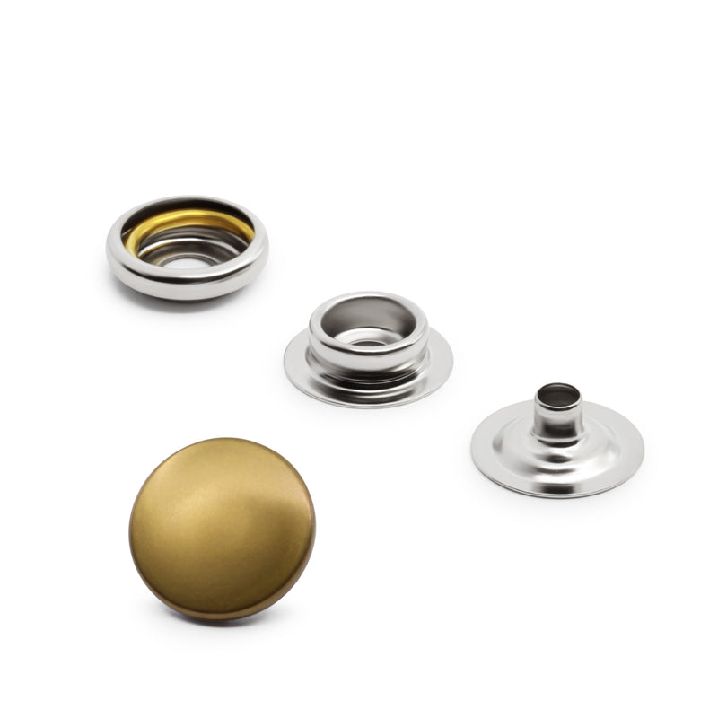 Chargez l'image dans la visionneuse de la galerie, 5-38|Dritz 5/8" Heavy Duty Snaps, 7 Sets, Antique brass