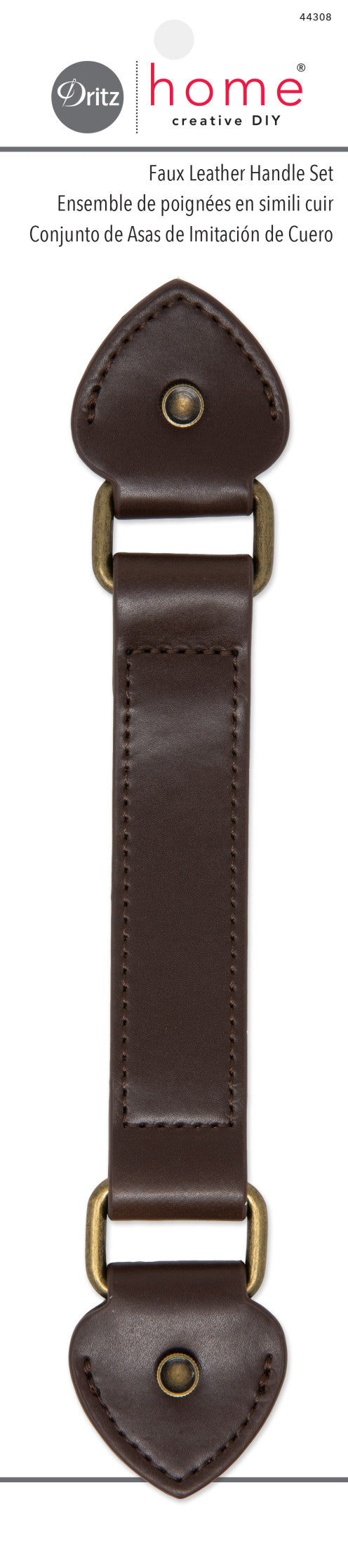 Chargez l'image dans la visionneuse de la galerie, 44308|Dritz Faux Leather Handle Set, Brown