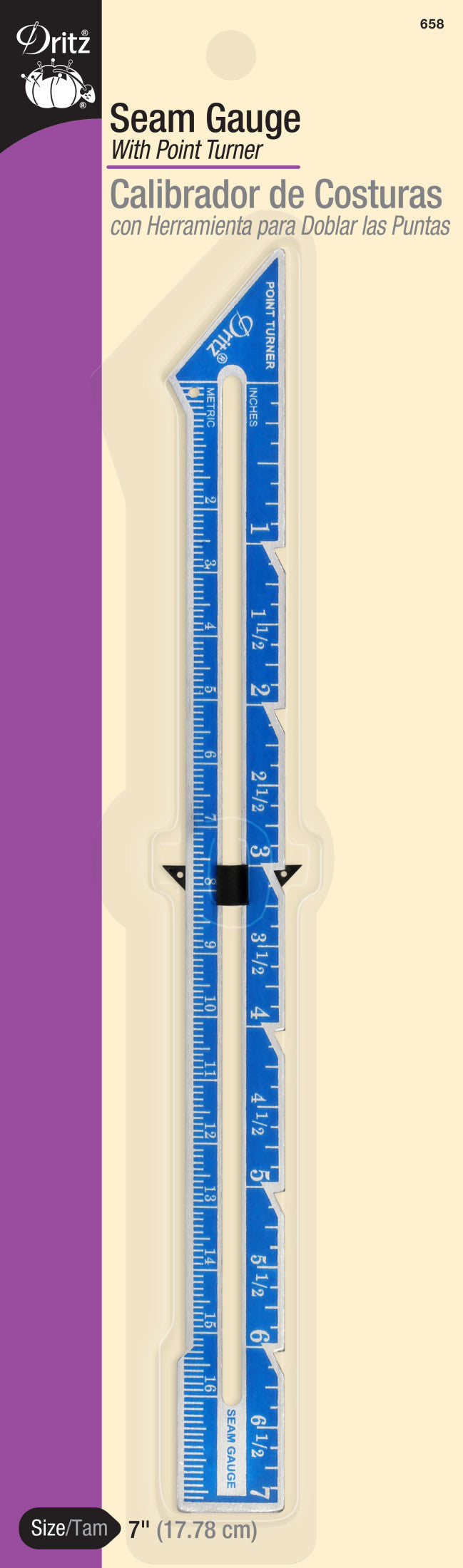 Chargez l'image dans la visionneuse de la galerie, 658|Dritz Seam Gauge with Point Turner