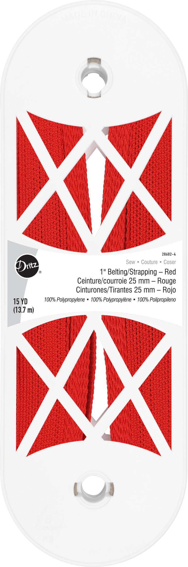 Cargue la imagen en el visor de la galería, 28602-4|Dritz 1" Polypro Belting & Strapping, Red, 15 yd