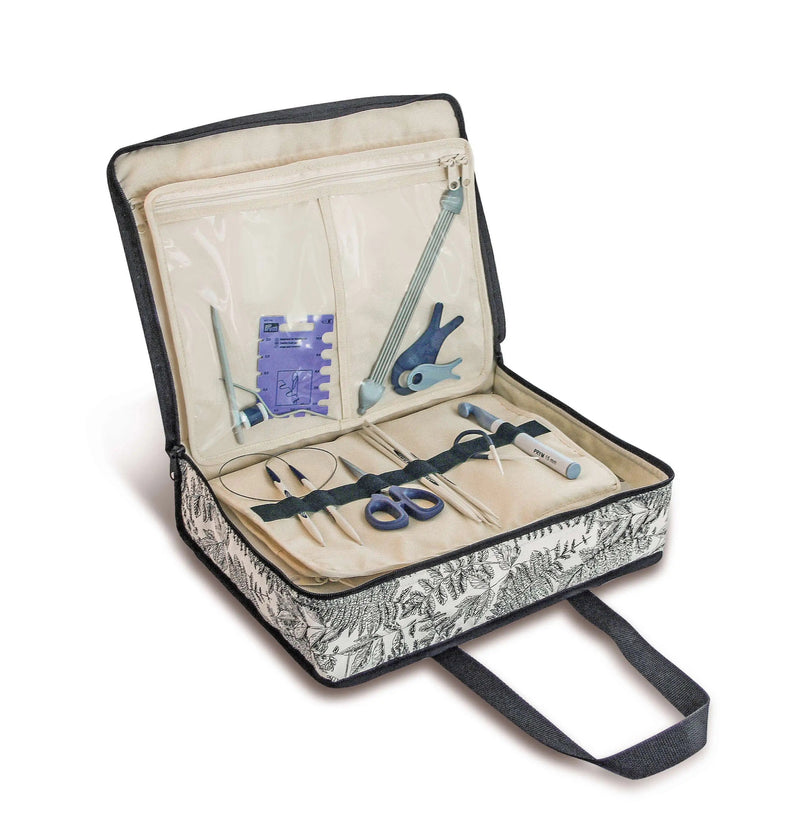 Chargez l'image dans la visionneuse de la galerie, 612075|Prym All-in-One Craft Organizer Bag, Monochrome Leaves