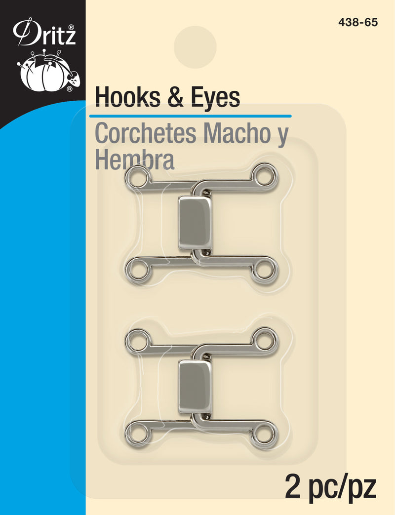 Chargez l'image dans la visionneuse de la galerie, 438-65|Dritz Hooks & Eyes, 2 Sets, Nickel