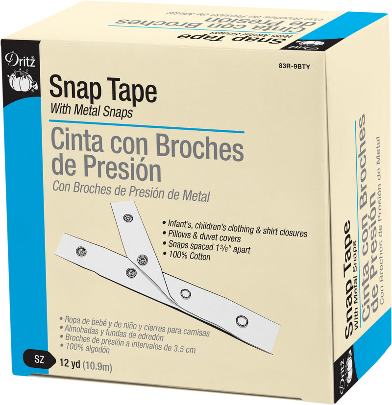 Chargez l'image dans la visionneuse de la galerie, 83R-9BTY|Dritz Snap Tape with Metal Snaps, White, 12 yd