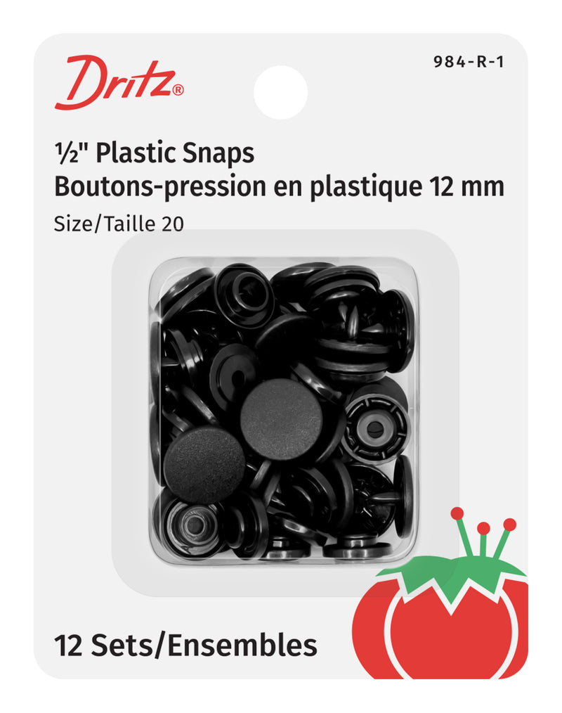 Chargez l'image dans la visionneuse de la galerie, 984-R-1|Dritz Plastic Color Snaps, 12 Sets, Black