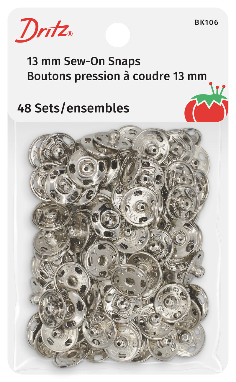 Chargez l'image dans la visionneuse de la galerie, BK106|Dritz Sew-On Snaps, 48 Sets, Size 3, Nickel