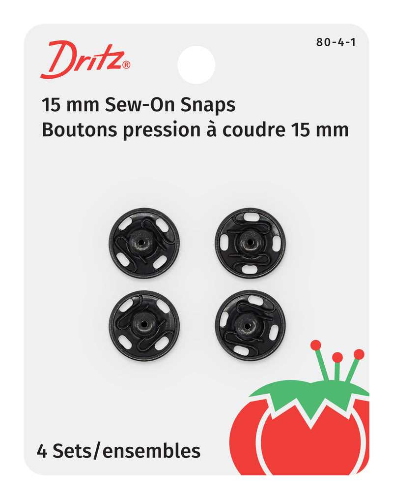 Chargez l'image dans la visionneuse de la galerie, 80-4-1|Dritz Sew-On Snaps, 4 Sets, Size 4, Black