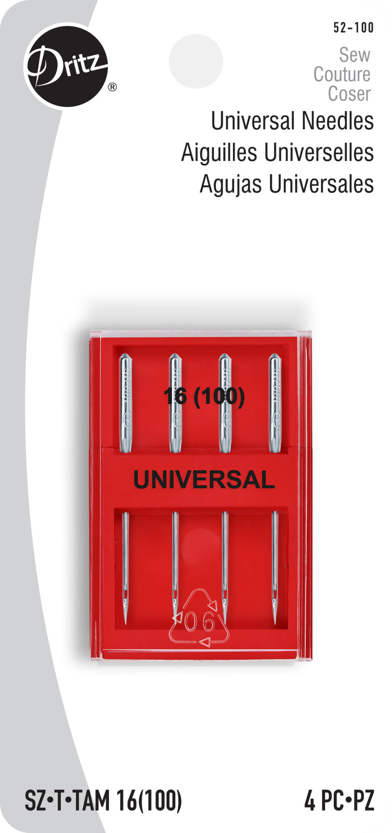 Chargez l'image dans la visionneuse de la galerie, 52-100|Dritz Universal Machine Needles, Size 16 (100), 4 pc