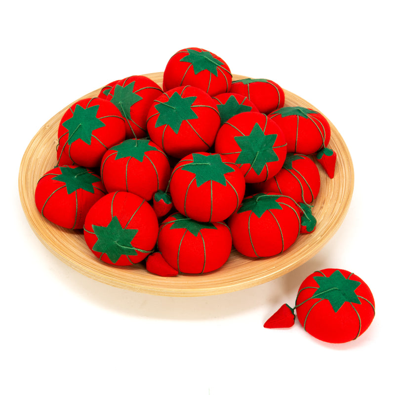 Chargez l'image dans la visionneuse de la galerie, CW29|Dritz 2-3/4" Tomato Pin Cushion with Strawberry Emery, 24 pc