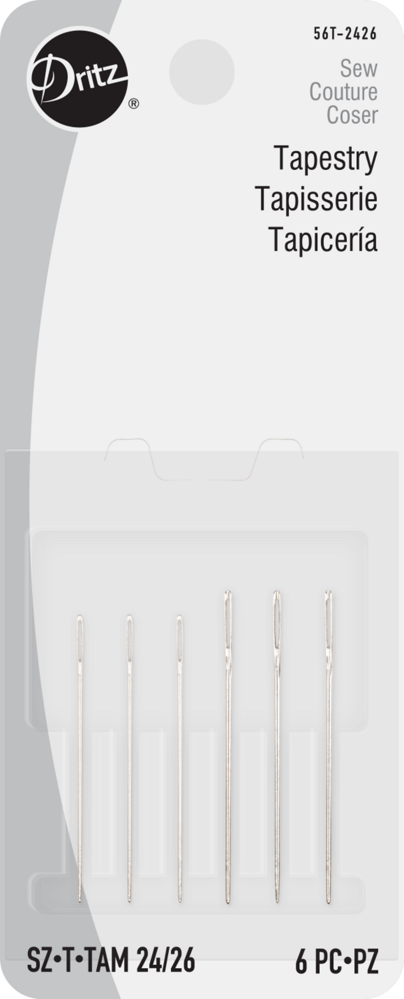 Chargez l'image dans la visionneuse de la galerie, 56T2426|Dritz Tapestry Hand Needles, Size 24/26, 6 pc