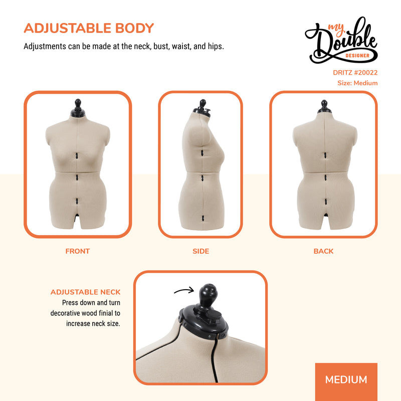 Chargez l'image dans la visionneuse de la galerie, 20022|Dritz My Double Designer Adjustable Dress Form, Medium